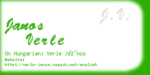 janos verle business card